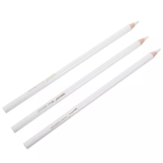 3Pcs farbige Kohlestifte Highlight Weiße Holzkohle Bleistifte Kohle Bleistift