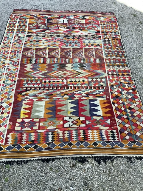 Foundry Select Tapis De Style Kilim Turc Tissé à La Main En Rose Pour Le Couloir Style Anatolien Authentique C113454321