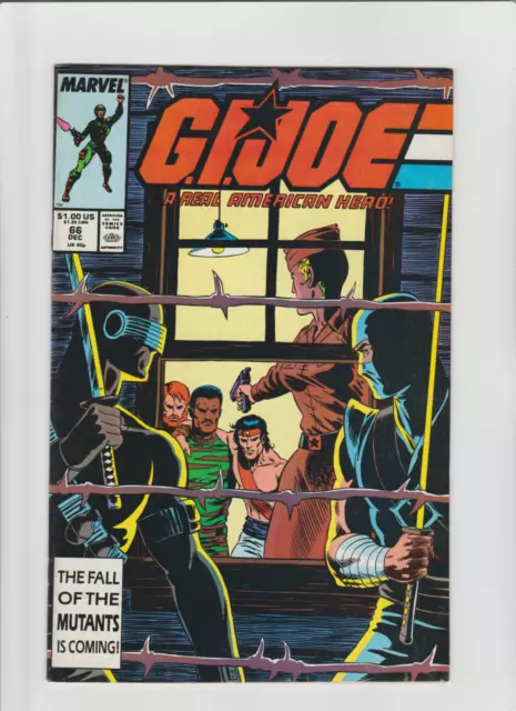 G.I. Joe: A Real American Hero MARVEL # 66 SNAKE EYES & STORM SHADOW COVER