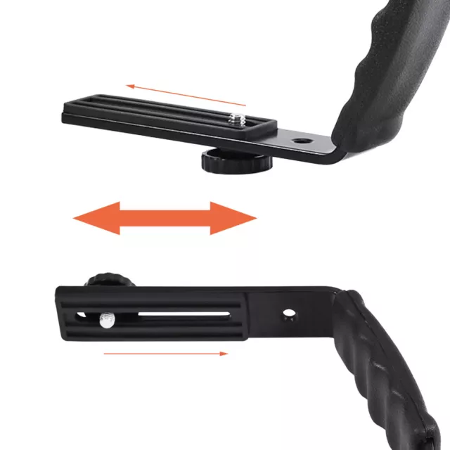L Shaped Flash Bracket Holder Hot Shoe Mount For Flashlight DV Camcorder 120 QCS