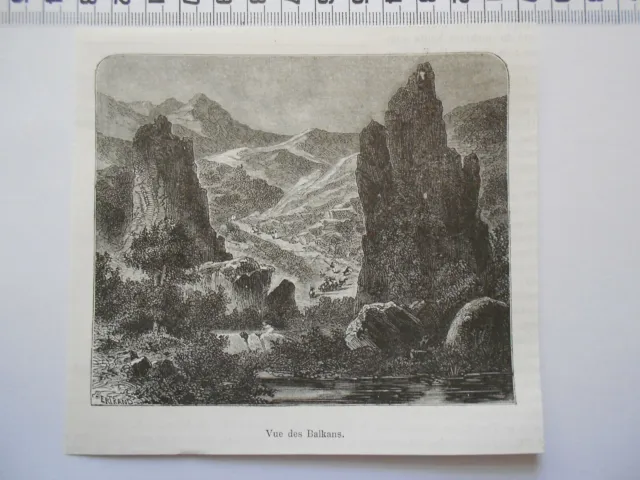 G65 / Engraving 1877 / View Of The Balkans