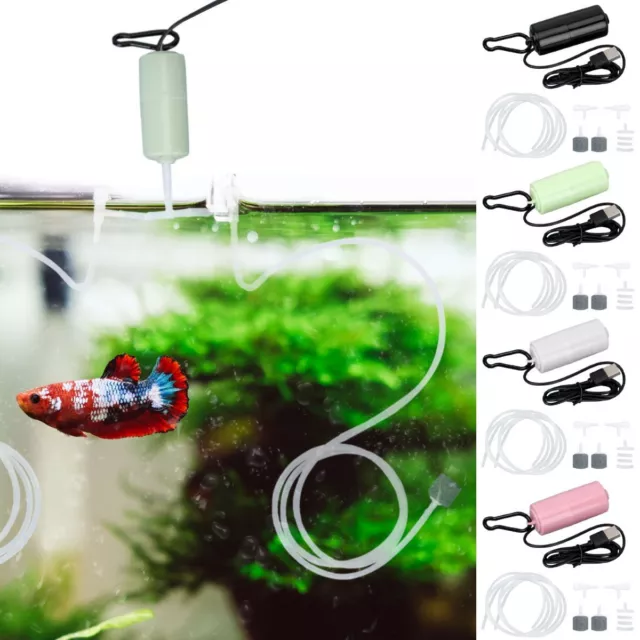 Portable 2 in 1 USB Mini Air Pump Water Pump Oxygen Aerator Aquarium Fish Tank