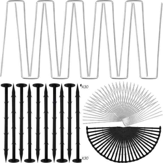 SourceTon Set di 60, Ancore in plastica da Giardino e graffette Giardino...