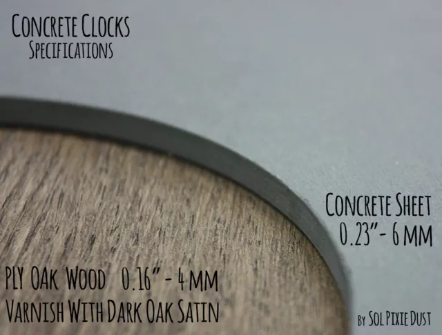 Bluntly Concrete and Wood Wall Clock - Modern Grandfather Pendulum - Wall Clock 3