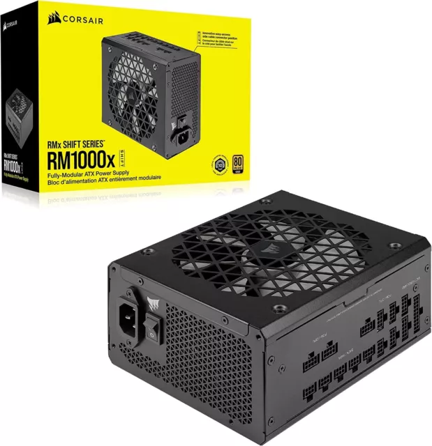 Corsair RM1000x SHIFT Alimentatore ATX 3.0 completamente modulare interfaccia laterale modulare
