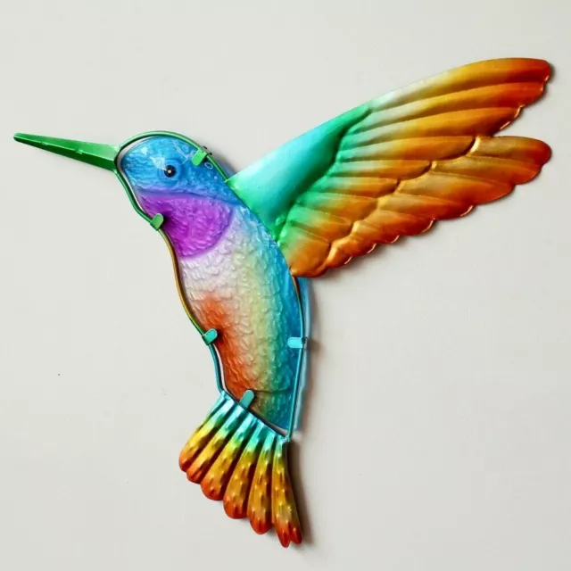 Hummingbird Metal Wall Art Australian Bird Hanging Decor, 32 cm Sculpture Gardon