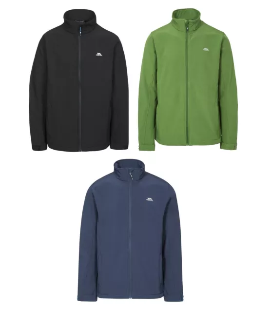 Trespass Mens Vander Softshell Full Zip Jacket Fleece Lined Wind Water Replant