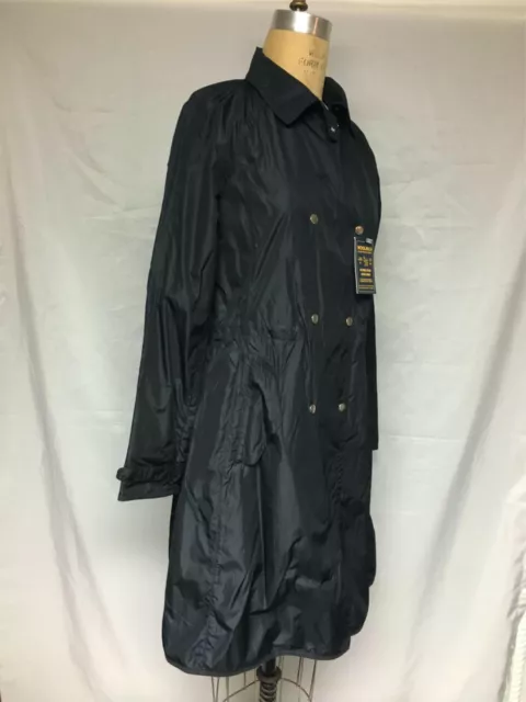 Woolrich Lightweight Water Repellent  Raincoat Coat Navy Medium NWT $425 2