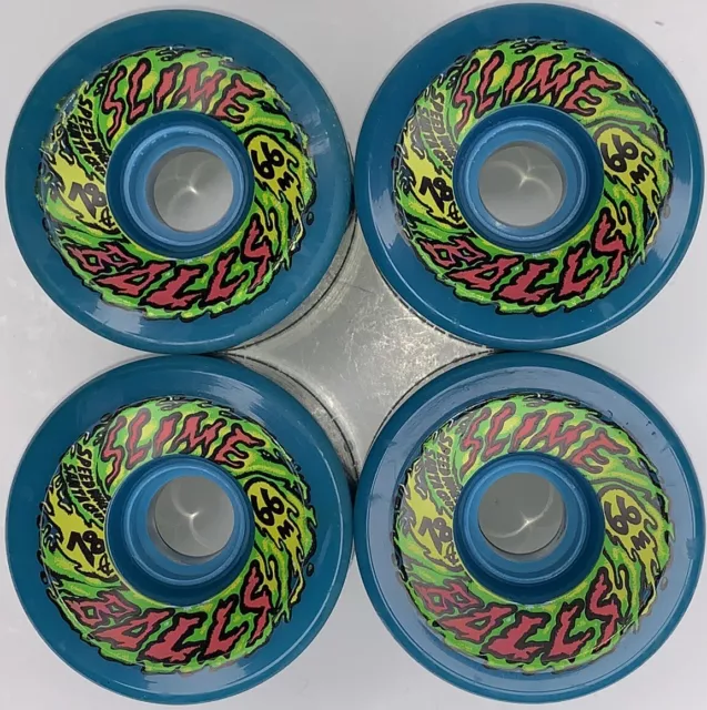 Vintage Santa Cruz Slime Balls Speed Wheels 78A 66MM Skateboard Cruiser Wheels