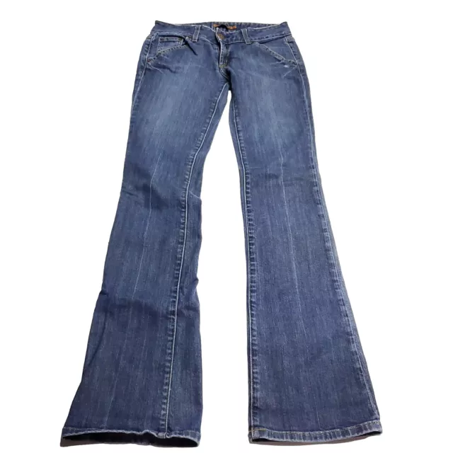 Arden B Women's Size 27 Blue Denim Dark Wash Flare Leg Low Rise Boot Cut Jeans