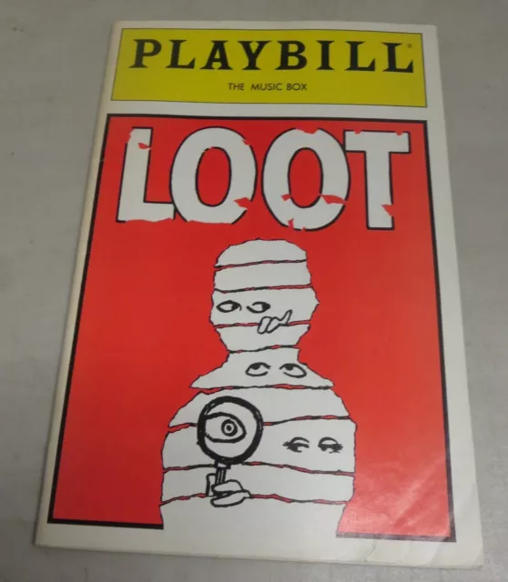 LOOT Playbill June 1986  Alec Baldwin,  John Tillinger, Zeljko Ivanek