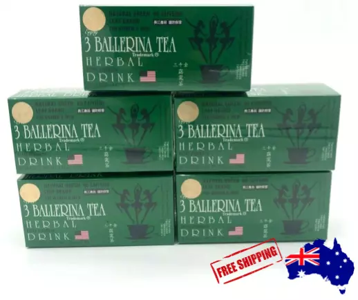 5 Boxes 3 BALLERINA TEA HERBAL EXTRA STRENGTH 90 TEA BAGS SLIM DIET TEA NATURAL