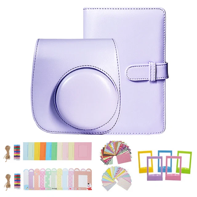7 in 1 Camera Accessories Kit Album Camera Bag for Instax Mini 12 (Purple)