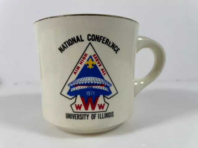 BSA Boy Scouts of America 1971 National Order Arrow Conference IL Coffee Cup Mug