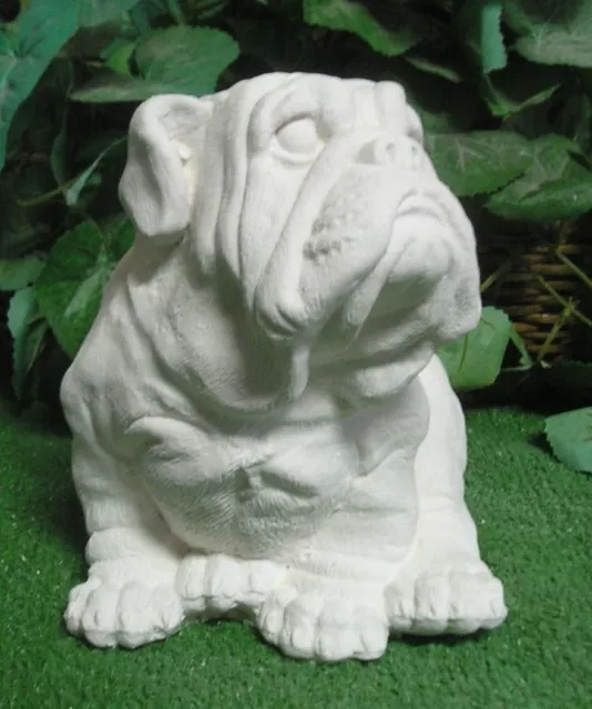 1464 English French American Bulldog Puppy Dog Latex Plaster Mold Concrete