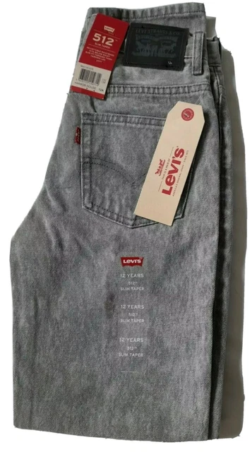 Jeans Levis 512 Slim Conico Ragazzi Età 10 HARBER HOUSE GRIGIO, Vita 140cm