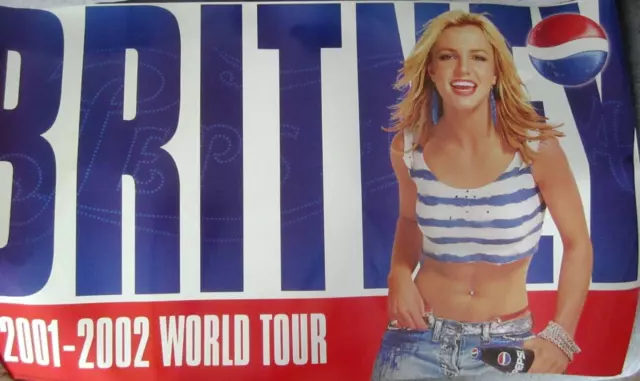 Britney Spears 2001 - 2002 Pepsi  Promotional World Tour Poster 21 X 35