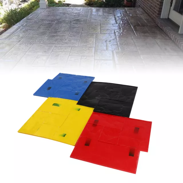 4 Sets 24"x24" Texture Stamps Mats Polyurethane Slate Concrete Cement Stamping