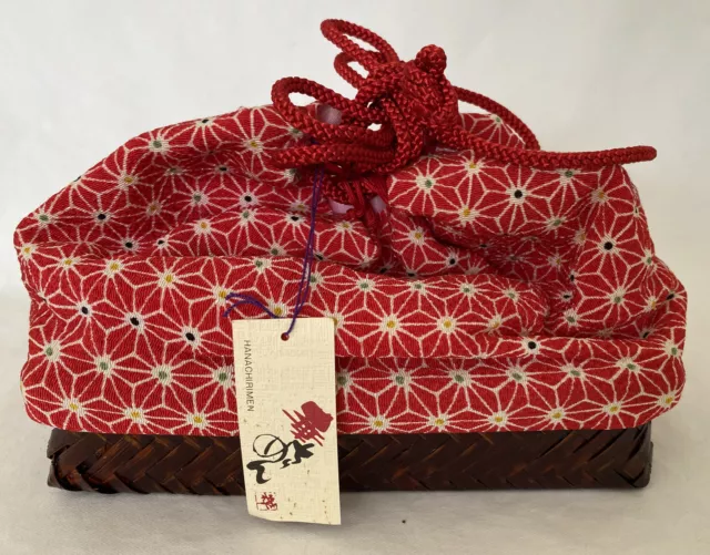 Vintage RAYON TAKEKAGU BASKET KINCHAKU BAG for Kimono Kitsuke NWT NEW