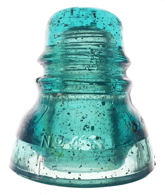CD 152 Snowy Aqua No. 48 Antique Glass Telegraph Insulator HOOPSKIRT G9 3