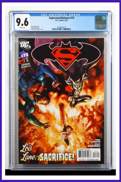 Superman Batman #73 CGC Graded 9.6 DC August 2010 White Pages Comic Book.