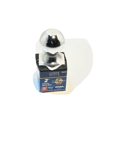 Reese Towpower 2 inch Chrome Hitch Ball 3/4" Shank Dia. x 1 1/2" Shank Length
