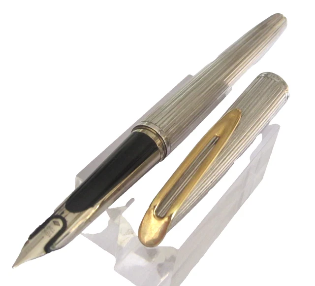 Stylo Plume Waterman CF En Argent Massif 925 - Finition Grain D’orge, Occasion