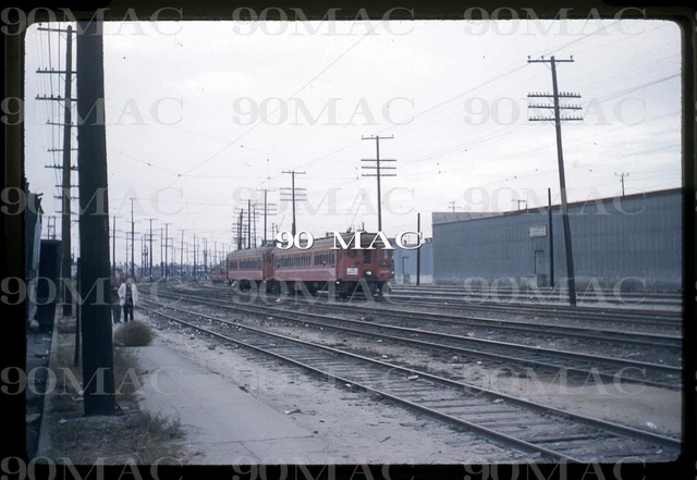 LAMTA-PERY. Blimp Trolley #1538. Los Angeles (CA). Original Slide 1959.