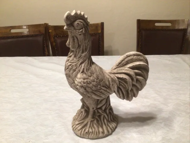 Vintage Country Farmhouse Decorative White Rooster 13.5” Tall