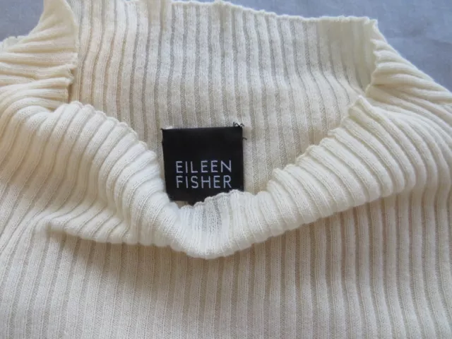 Eileen Fisher Sz.small Cotton & Cashmere Ribbed Sweater