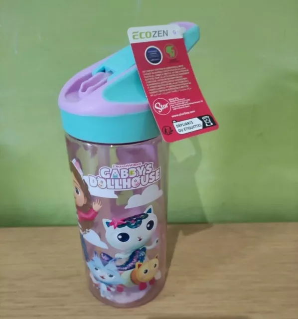 Botella De Agua Gabby's Doullhouse para Niñas Libre de BPA,de Titán . Ecológica.