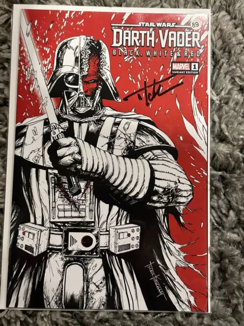 SIGNED by Tyler Kirkham Star Wars Darth Vader #1 Battle Damage