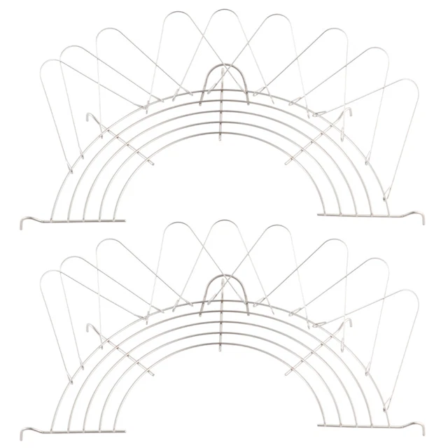2 PCS FRY Pan Strainer Oil Draining Rack Wire Cooling Kitchen Gadget