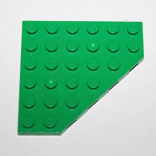 Lego Green Wedge Plate 6x6 Cut Corner ref 6106/set 4174 Max Goes Flying