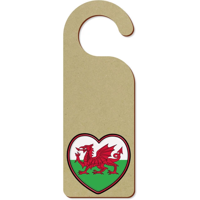 "Colgador de puerta ""Welsh Flag Heart"" 200 mm x 72 mm (DH00034890)"