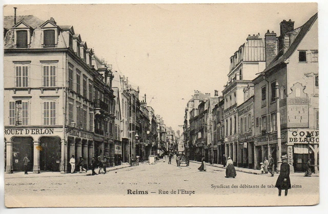 REIMS - Marne - CPA 51 - Les rues - rue de l' Etape