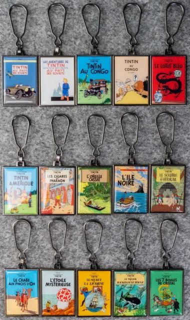 Moulinsart Tintin Book Title Cover Keyring Collection BUY INDIVIDUALLY Metal key