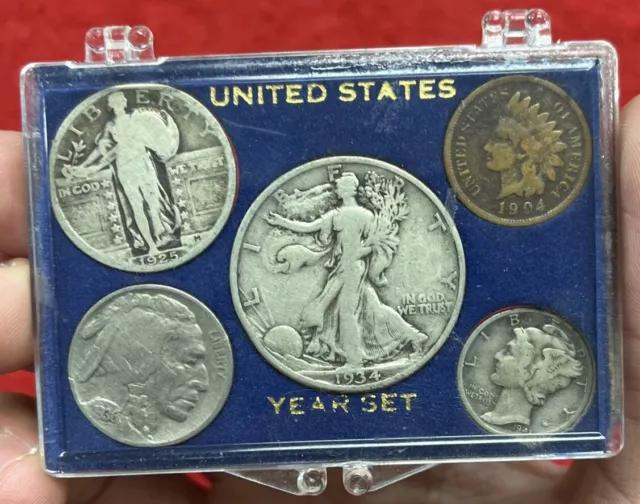 1904 - 1943 United States Year Set 90% Silver Half Dollar / Quarter / Dime