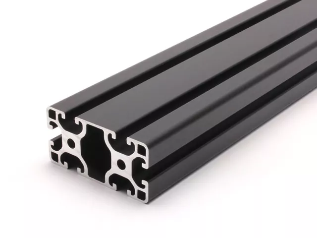 ALU PROFILÉ ALUMINIUM noir 40x80 L I-type slot 8 léger (52,90€/m
