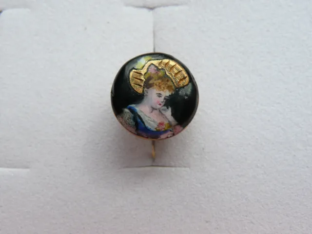 Bouton de Col Miniature Poupée XIXe