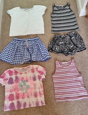 Girls age 7-8 clothes bundle 6 summer items inc shorts & tops