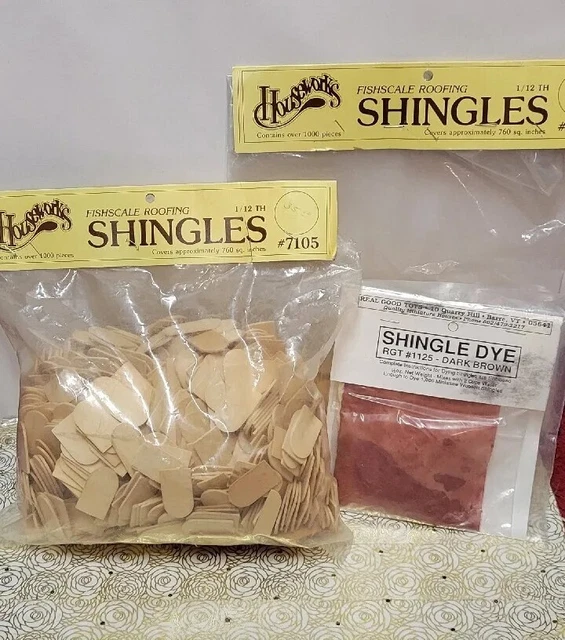 Houseworks 1,300 Dollhouse Miniature Fishscale Roof Shingle And Dye