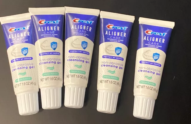 Paquete de 5 gel limpiador limpiador para el cuidado del alineador de cresta para retenedores