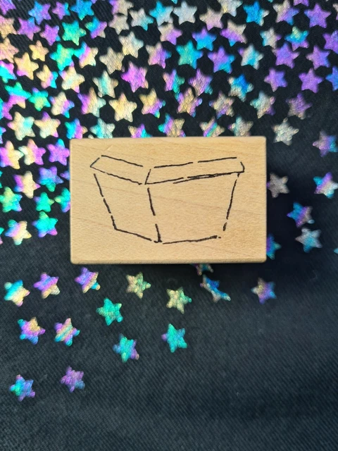 Craft Stamp Block Square Flower Pot Garden 2.5 x 3.8 cm Card Making Scrapbook