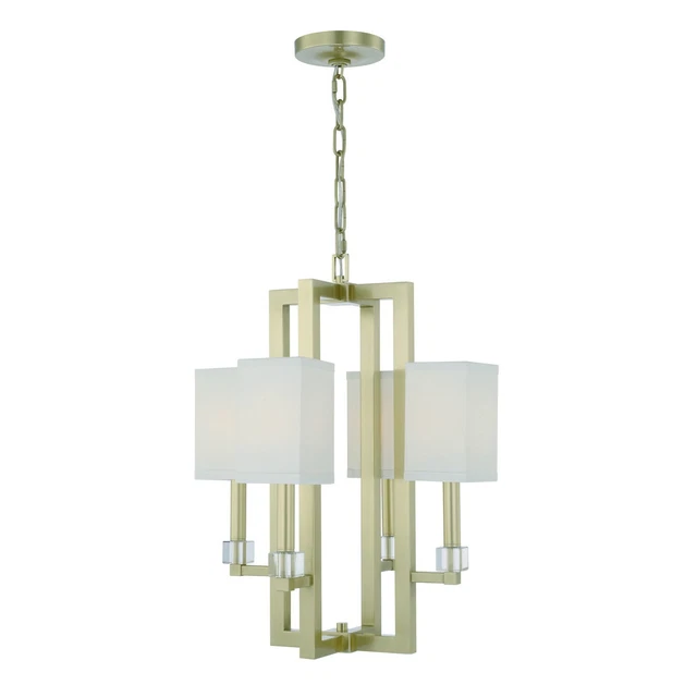 Crystorama Lighting Group 8884 Brass Dixon 4-Light 19"W Crystal Mini Chandelier
