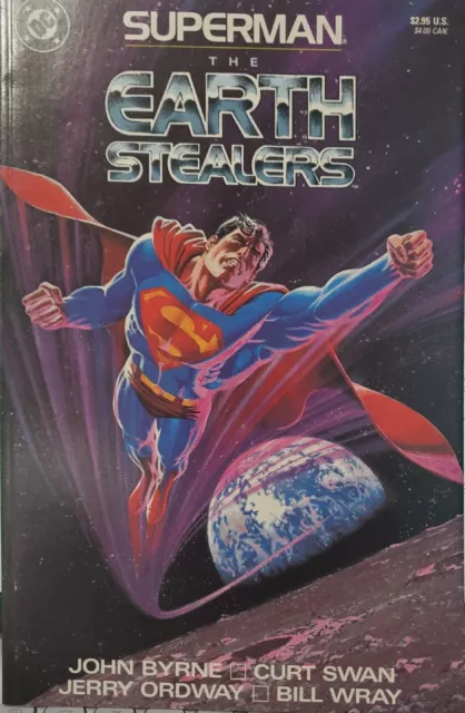 Superman: The Earth Stealers DC Comics 1988 Graphic Novel JOHN BYRNE TPB Unread
