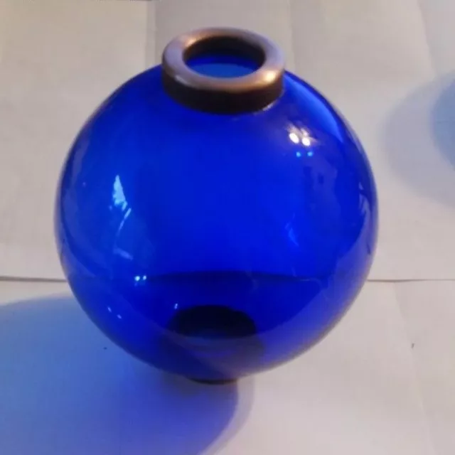 WEATHERVANE / LIGHTENING ROD BLUE GLASS BALL fits 5/8'' rod,MANY USES