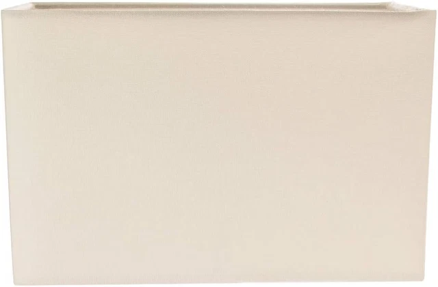 Lámpara rectangular de tela de lino crema suave contemporánea y elegante para pared