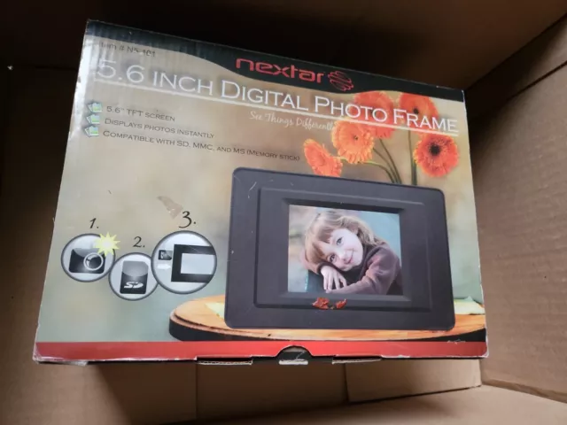 Brand New Nextar 5.6" Digital Photo Frame Black