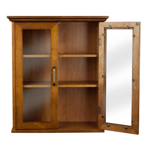 Avery Removable Wall Cabinet with 2 Doors -Wood veneer with Oil Oak finish 2